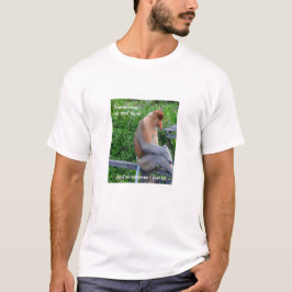 Camiseta Macaco de Proboscis - às vezes eu sento-me e