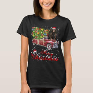 Camiseta Macaco Dirige Caminhão Vermelho Natal Pajama