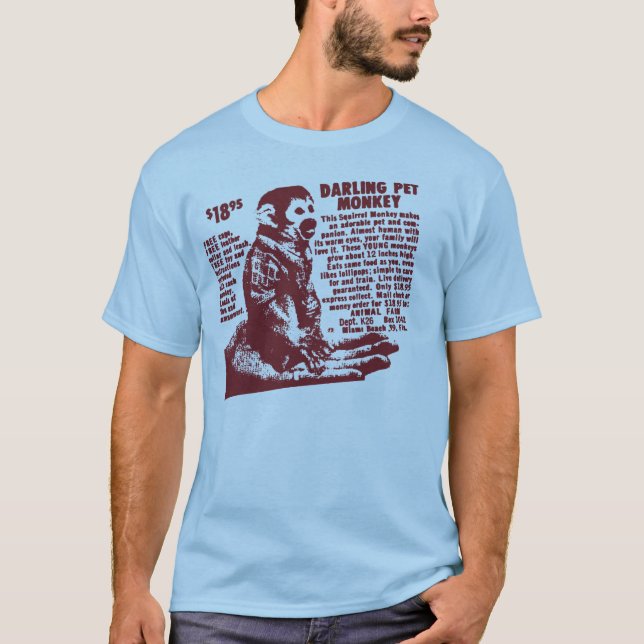 Camiseta Macaco do animal de estimação (Frente)