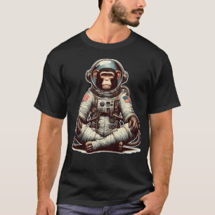 Camiseta Macaco Do Astronauta Vintage No Espaço Para Astron