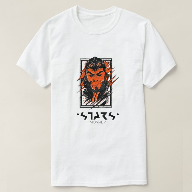 Camiseta Macaco do Espaço Aviador (Frente do Design)