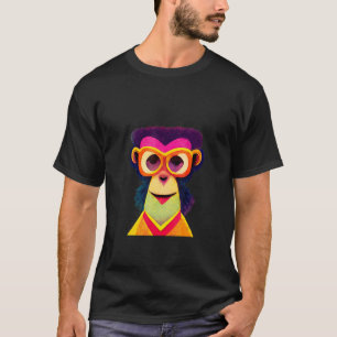 Camiseta Macaco do Hipster Feliz Funky Munky