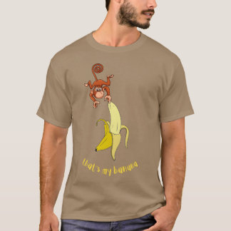 Camiseta Macaco e Banana animal engraçado retrô