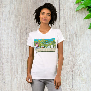 Camiseta Macaco e Caracol em Cena de Selva Tropical