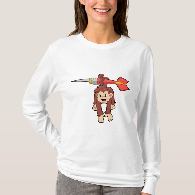 Camiseta Macaco em Dardos com Dardo (Frente)