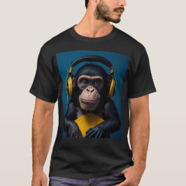 Camiseta Macaco em FONES DE OUVIDO