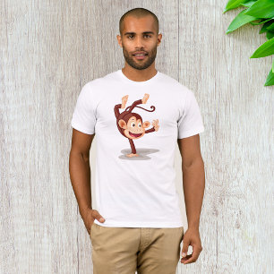 Camiseta Macaco em um t-shirt dos homens da mão
