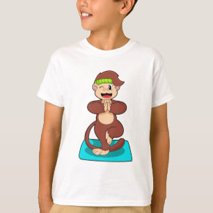 Camiseta Macaco em Yoga em Pé