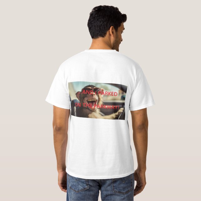 Camiseta Macaco Engraçado (Parte Traseira Completa)