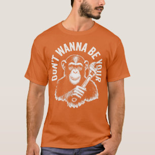 Camiseta Macaco Engraçado Chave inglesa 90 Rock Music Foos