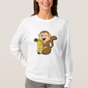 Camiseta Macaco engraçado com Banana