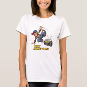 Camiseta Macaco Engraçado de Breakdance Dança Hip-Hop