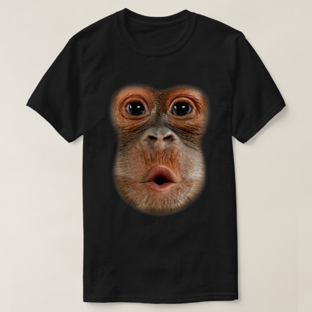Camiseta Macaco Engraçado Enfrenta Memória Viral (Frente do Design)