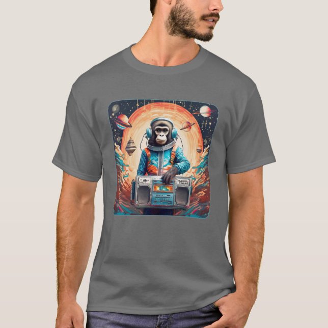 Camiseta Macaco espacial Funky (Frente)