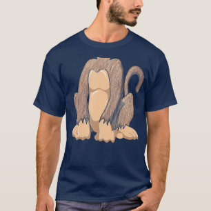 Camiseta Macaco Fácil Costume Macaco Corpo Cabeça Sem Cabeç