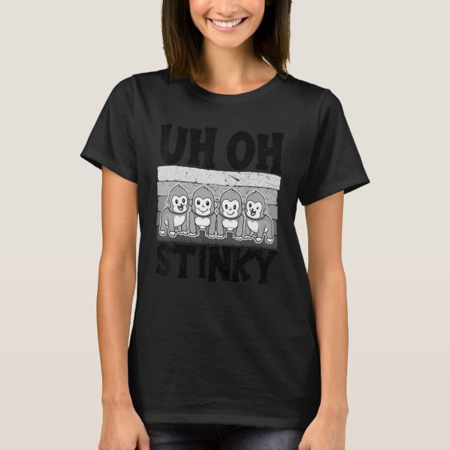 Camiseta Macaco Fedorento E Bonito Para Homens (Frente)