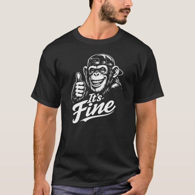 Camiseta Macaco Feliz Dando um Joinha (Frente)