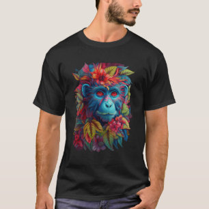 Camiseta Macaco Floral Primavera Nature Macaco Chinês Zodio