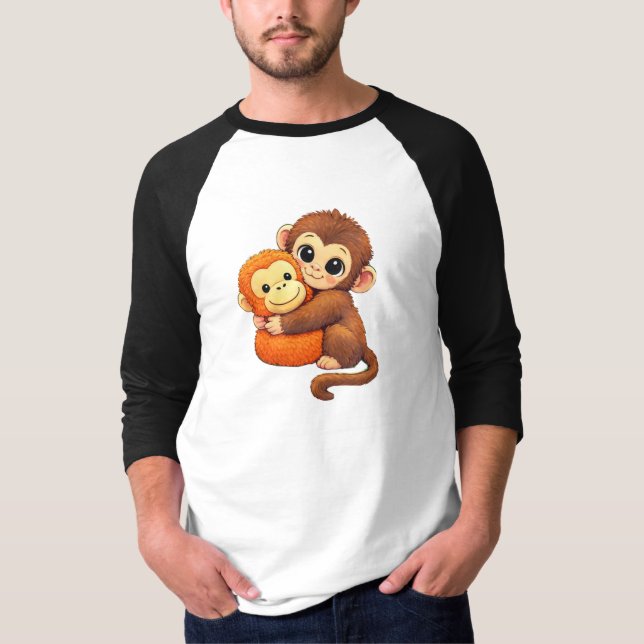 Camiseta macaco fofo (Frente)