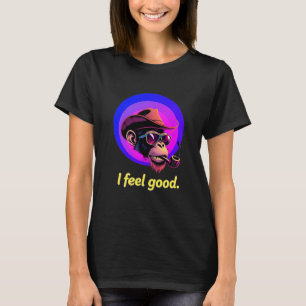 Camiseta Macaco fumando cachimbo e se sente bem engraçado n