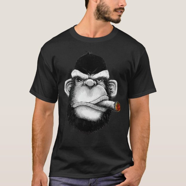 Camiseta Macaco gorila com T-Shirt Clássico (Frente)