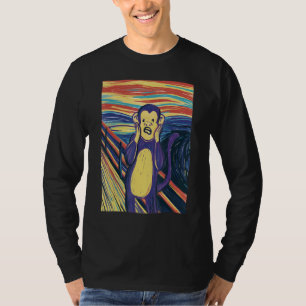 Camiseta Macaco Gritar Munch Pintando O Macaco Gritar