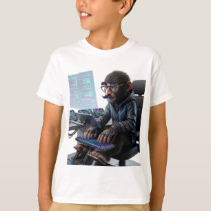 Camiseta Macaco Hacker Futurista Disfarçado de Groucho Marx