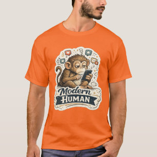 Camiseta Macaco Humano Moderno Evolução do Macac