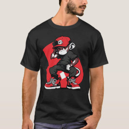 Camiseta macaco impresso em T-Shirt