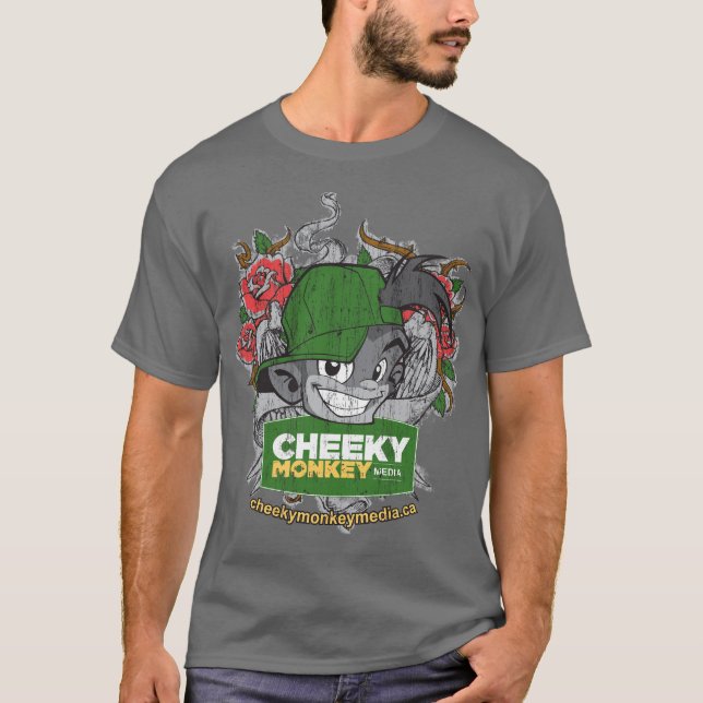Camiseta Macaco insolente - cinza (Frente)