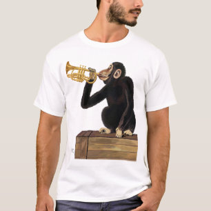 Camiseta Macaco Jogando Trompete 2