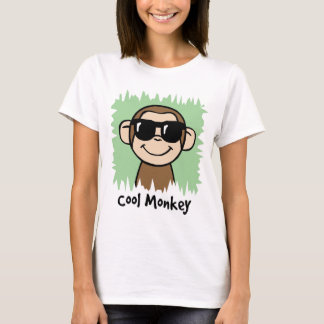 Camiseta Macaco legal do clipart dos desenhos animados com