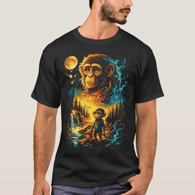 Camiseta Macaco Macaco Viral Meme da Internet (Frente)