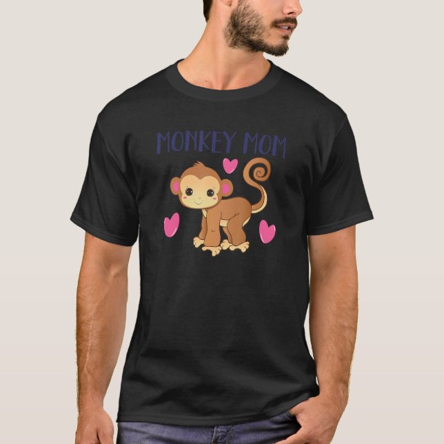 Camiseta Macaco Mãe Resgate Macaco Pet Proprietário Cotação (Frente)