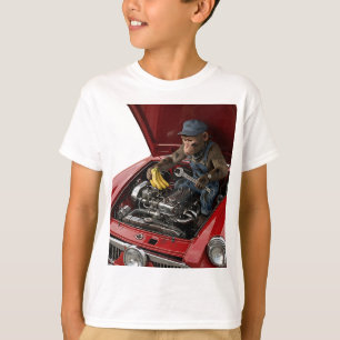 Camiseta Macaco Mecânico Travesso Reparando Esporte Clássic