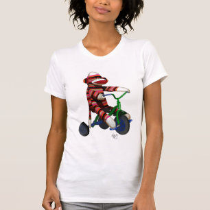 Camiseta Macaco-meia no triciclo