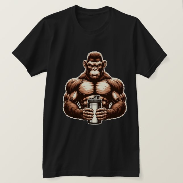 Camiseta Macaco Muscular Forte (Frente do Design)