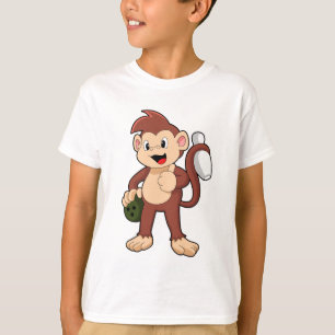 Camiseta Macaco na Boliche com Bola de boliche