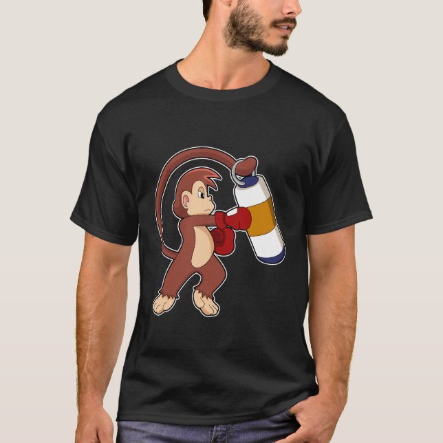 Camiseta Macaco na caixa com saco de punção (Frente)