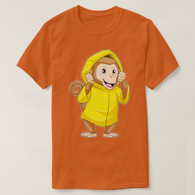 Camiseta Macaco na Chuva com Impermeável (Frente do Design)