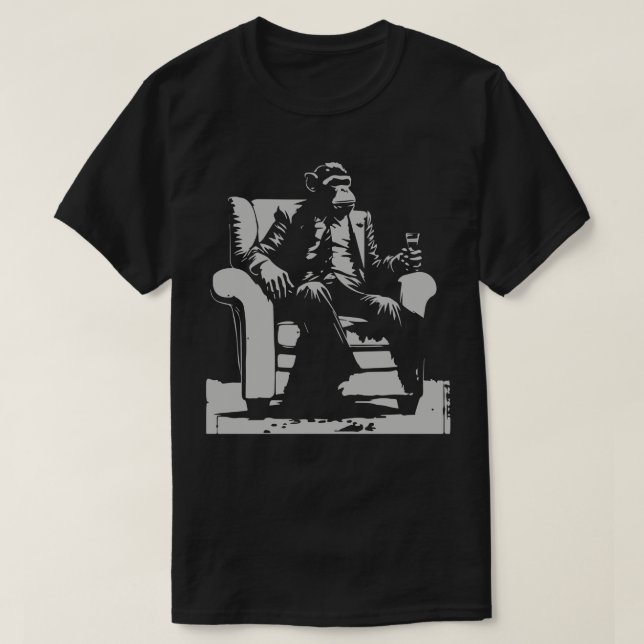 Camiseta macaco na poltrona (Frente do Design)