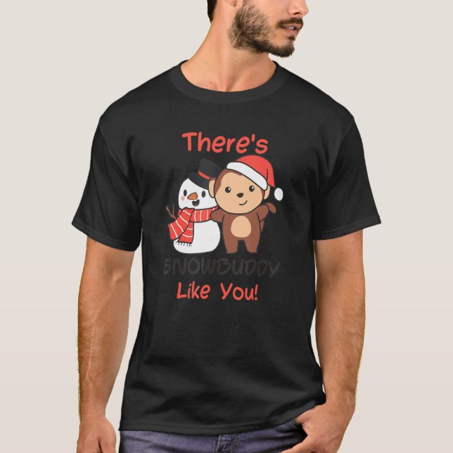 Camiseta Macaco Não Há Ninguém Como Você Pun de Boneco de N (Frente)