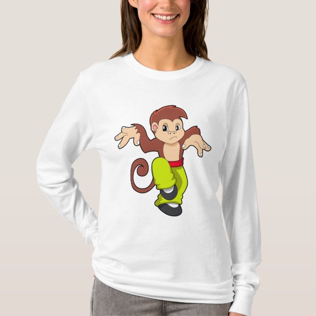 Camiseta Macaco nas artes marciais Kungfu (Frente)