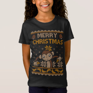 Camiseta Macaco Natal Feio Gorila da Selva Bananas