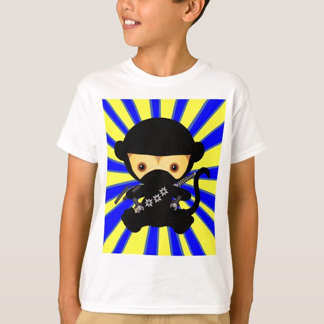 Camiseta Macaco Ninja Kawaii (Frente)