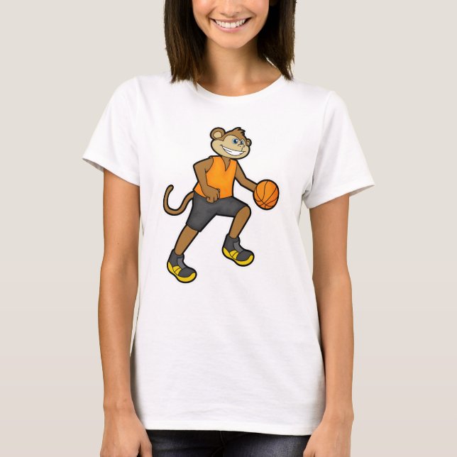 Camiseta Macaco no basquete (Frente)