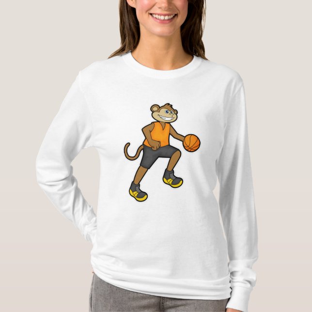 Camiseta Macaco no basquete (Frente)