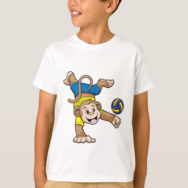 Camiseta Macaco no Esporte com Voleibol (Frente)