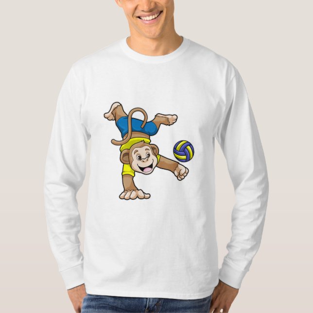 Camiseta Macaco no Esporte com Voleibol (Frente)