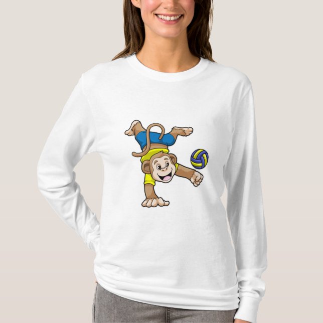 Camiseta Macaco no Esporte com Voleibol (Frente)